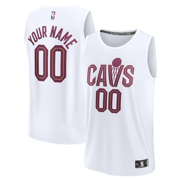Unisex Cleveland Cavaliers White Fast Break Jersey