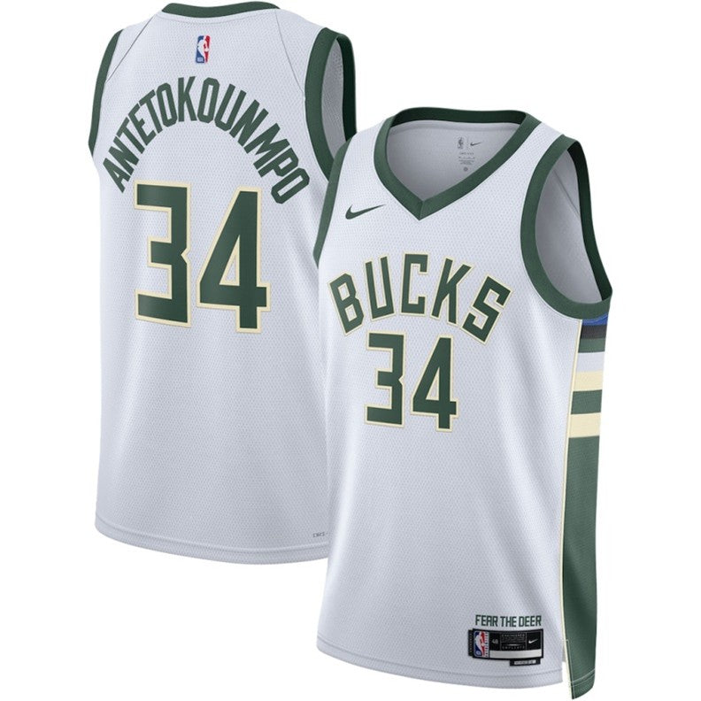 Unisex Milwaukee Bucks Giannis Antetokounmpo Nike White Jersey