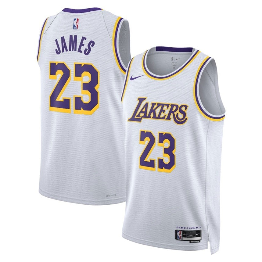 Unisex Los Angeles Lakers LeBron James Nike White Jersey