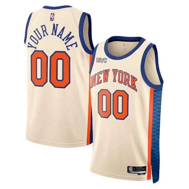 Unisex New York Knicks Nike Cream Jersey
