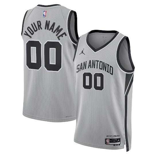 Unisex San Antonio Spurs Jordan Brand Silver Jersey