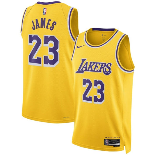 Unisex Los Angeles Lakers LeBron James Nike Gold Jersey