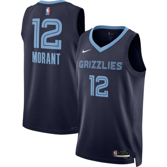 Unisex Memphis Grizzlies Ja Morant Nike Navy Jersey