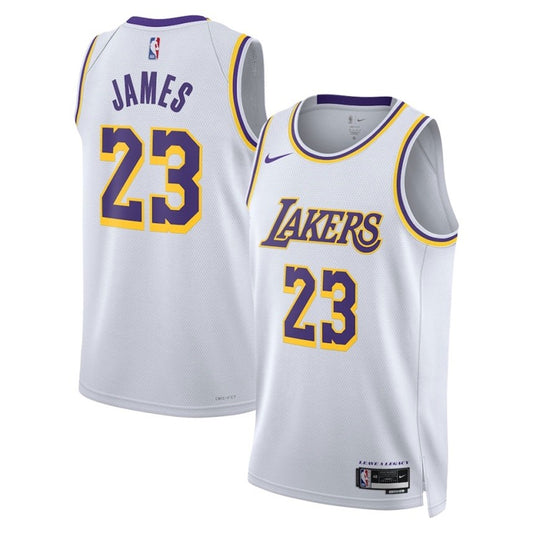 Unisex Los Angeles Lakers LeBron James Nike White Jersey