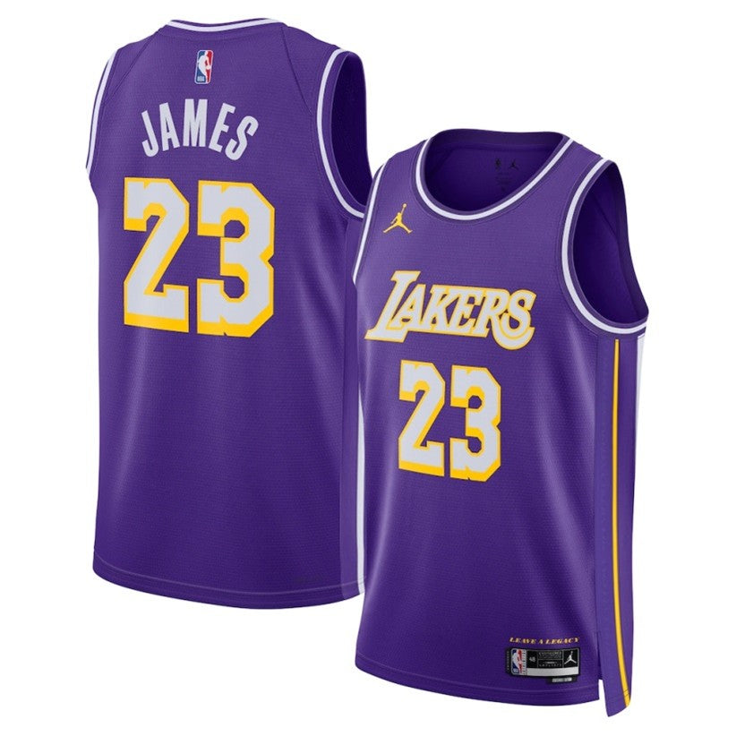 Unisex Los Angeles Lakers LeBron James Jordan Brand Purple Jersey