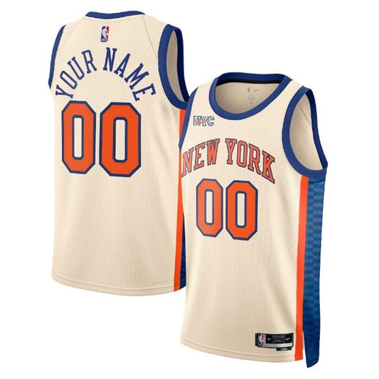 Unisex New York Knicks Nike Cream Jersey