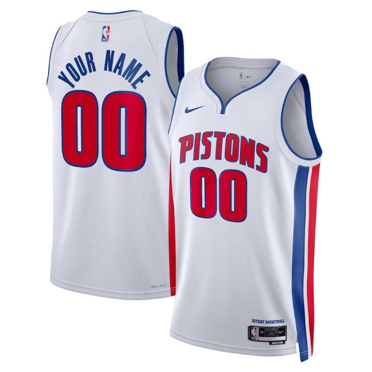 Unisex Detroit Pistons Nike White Jersey