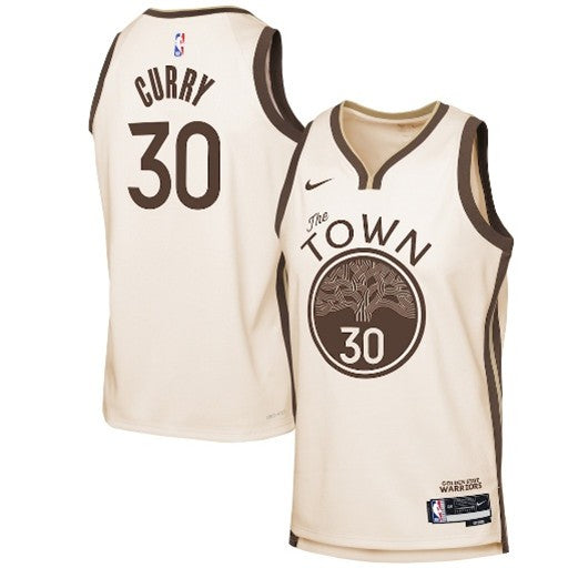 Unisex Golden State Warriors Nike Tan Jersey