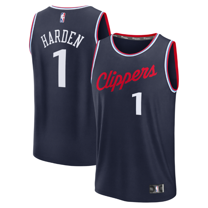Men's LA Clippers James Harden Fanatics Navy Jersey