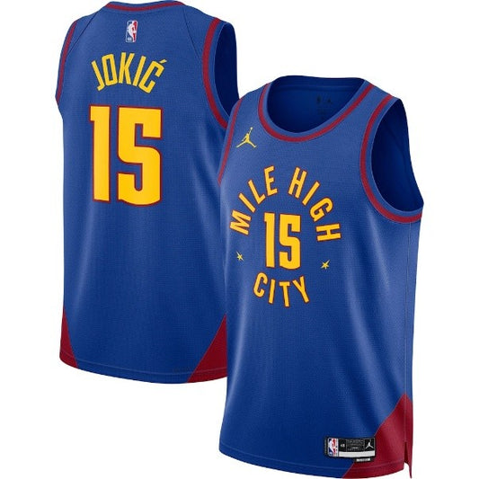 Unisex Denver Nuggets Jordan Brand Blue Jersey